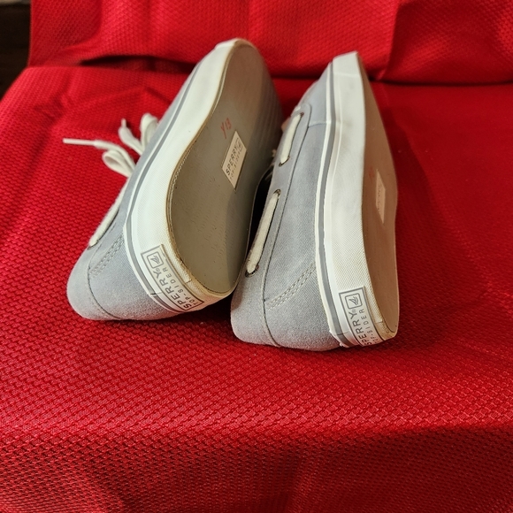 Sperry Top Siders Women's size 9.5 Gray canvas sneakers - Picture 6 of 10